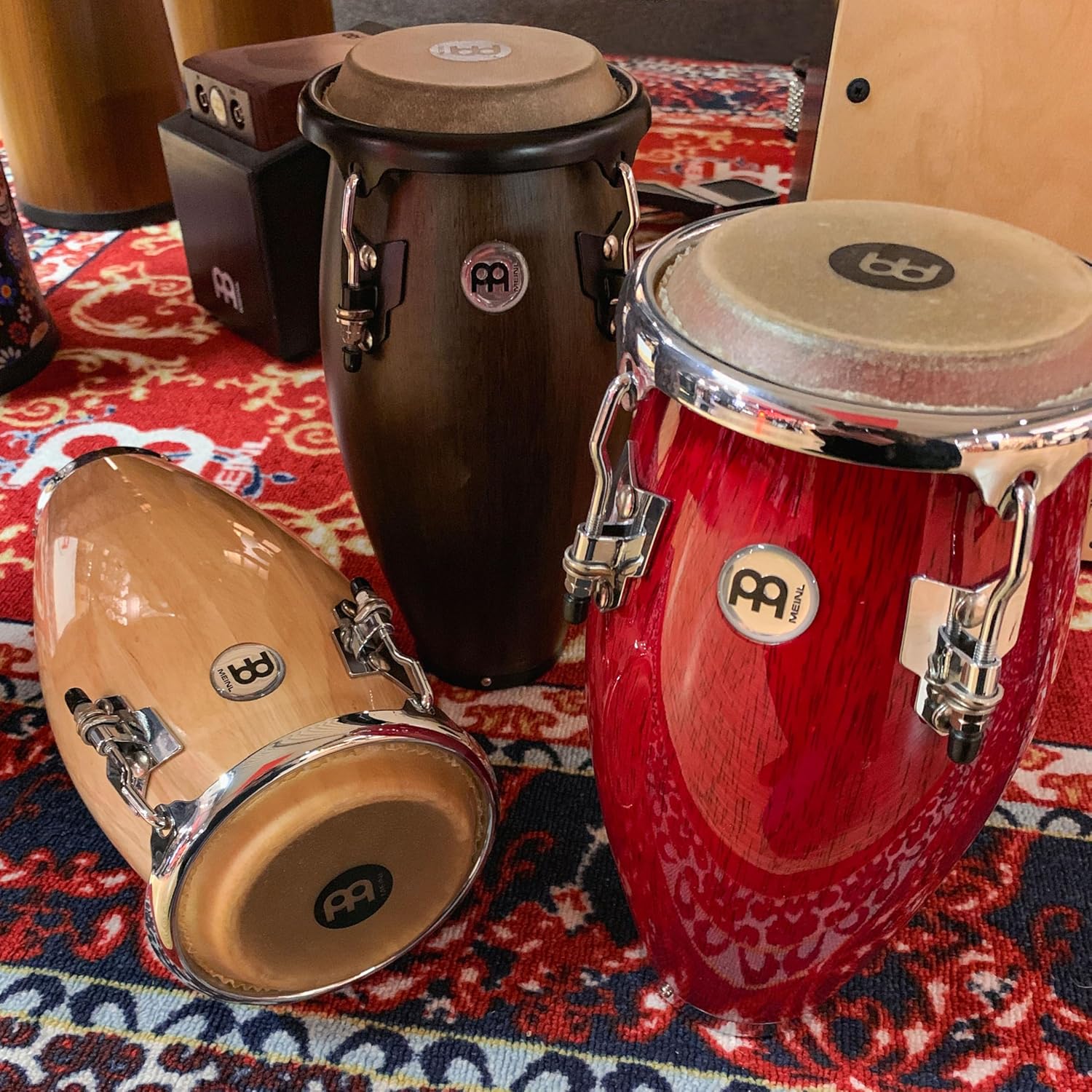 Meinl Percussion 4 1/2" Mini Conga with Hardwood Shell and Tunable Buffalo Skin Head-NOT MADE IN CHINA-Vintage Wine Barrel, 2-YEAR WARRANTY, (MC100VWB)