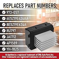 Vista 3 de Resistencia de motor de ventilador HVAC - Compatible con Ford, Lincoln y Mercury - Reemplaza 973-057, 6E5Z19E624AA, 8E5Z19E624A, JA1712, 4P1589
