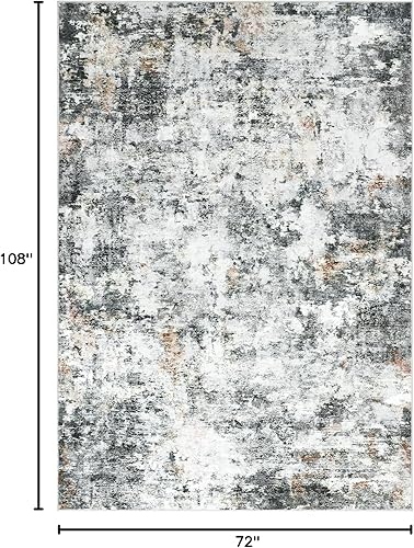 Miniatura 128 de Alfombras de área de 5 x 7 pies para sala de estar, antideslizante, lavable, resistente a las manchas, alfombra abstracta moderna de gran área