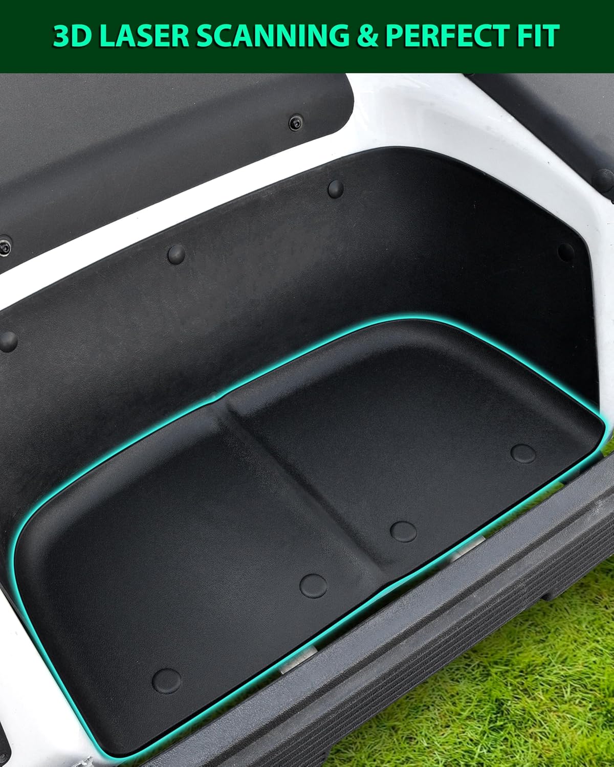 Bag Well Mat for Club Car DS, All Weather Rear Cargo Liner Bagwell Mat Rubber Slush Liner Insert Protection for Club Car DS Golf Cart Accessories