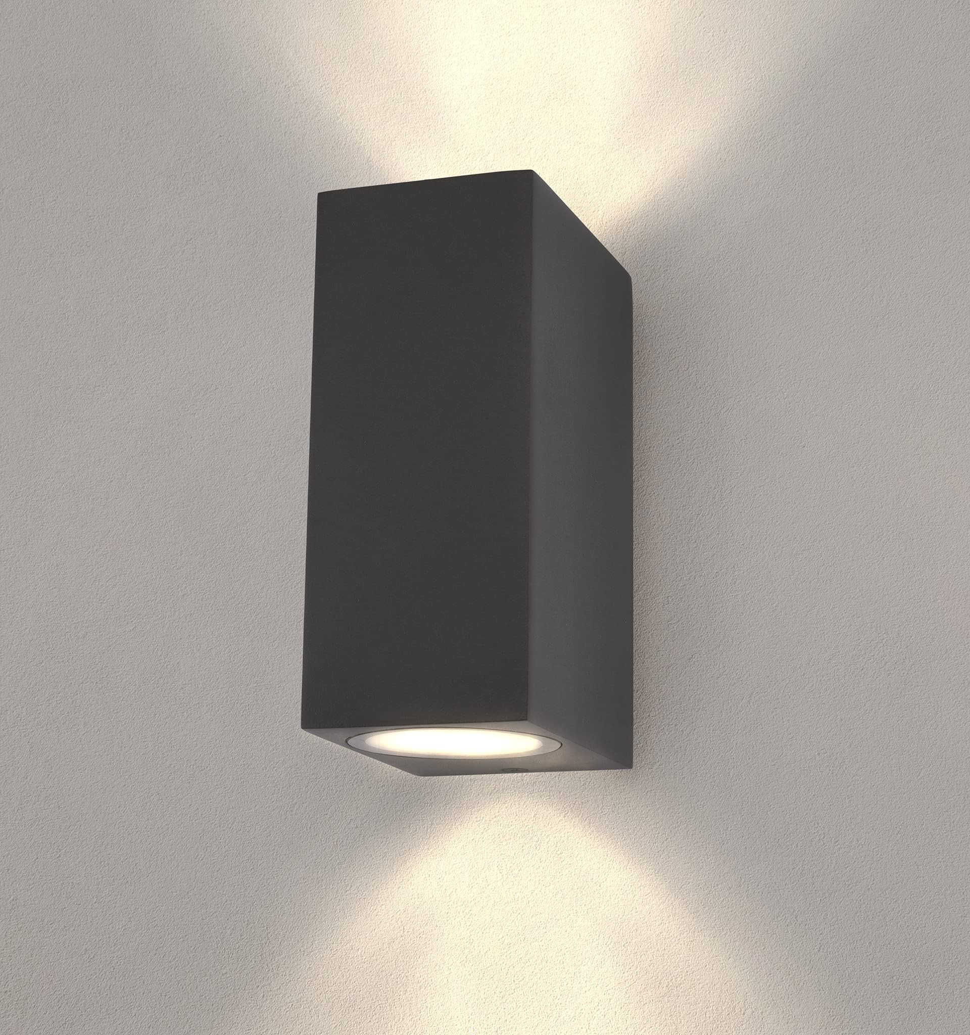 Lucande Wandleuchte außen 'Xava' (Modern) in Schwarz aus Aluminium (1