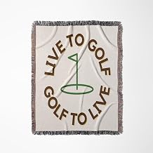 3dRose Golf Flag with Text of Live to Golf,Golf to Live Woven Blanket