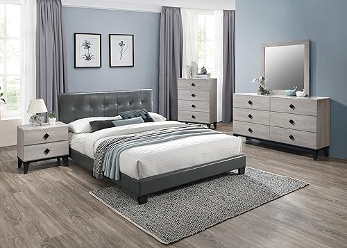 Miniatura 2 de NewCosmos Bedroom Furniture Contemporary Look Cream Color Nightstand Drawers Bed Side Table Plywood