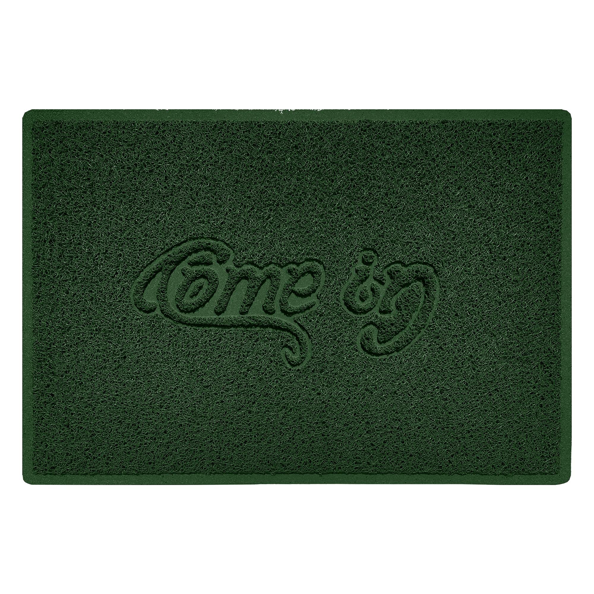 Nicoman COME-IN Embossed Shape Door Mat Dirt-Trapper Washable Barrier Doormat-(Use Indoor or Sheltered Outdoor)-(90x60cm/3x2ft,Large) Green