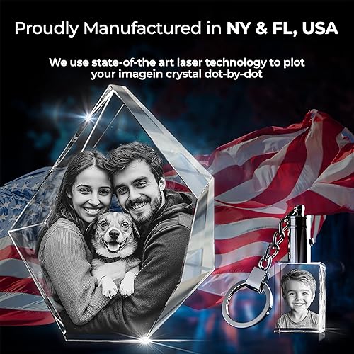 Miniatura 5 de 3D innovation Foto de cristal 3D, regalos conmemorativos personalizados para mamá, papá, esposa, hombres, mascotas, detalle de cristal grabado con