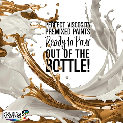 Miniatura 2 de Pouring Masters - Acrílico metálico dorado de 24 quilates - Listo para verter - Pintura para verter - A base de agua premezclada de 32 onzas, de