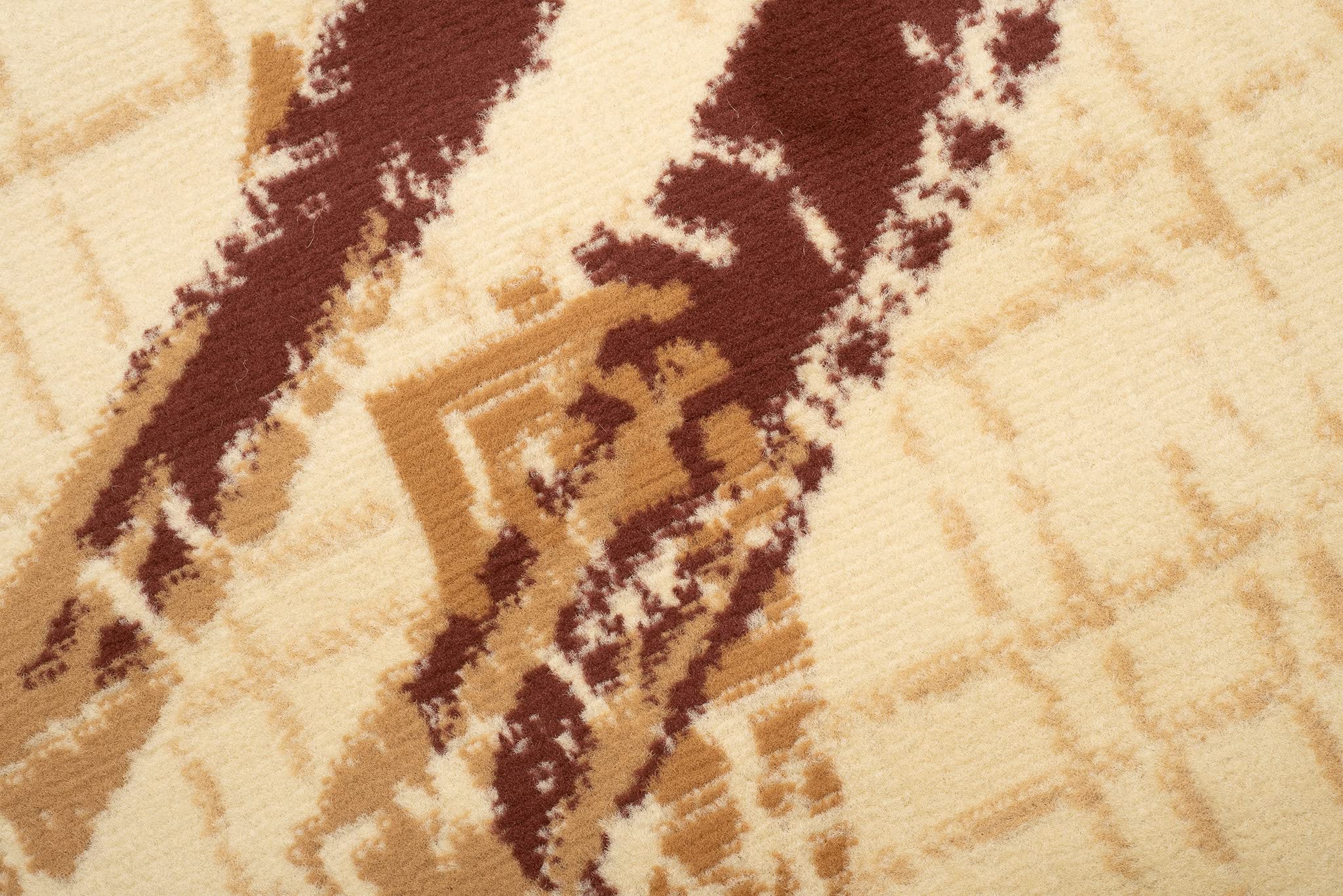 TAPISO Atena Tapis de Salon Chambre Ado Design Moderne Crème Beige Marron Motif Grec Doux Poil Court 140 x 200 cm
