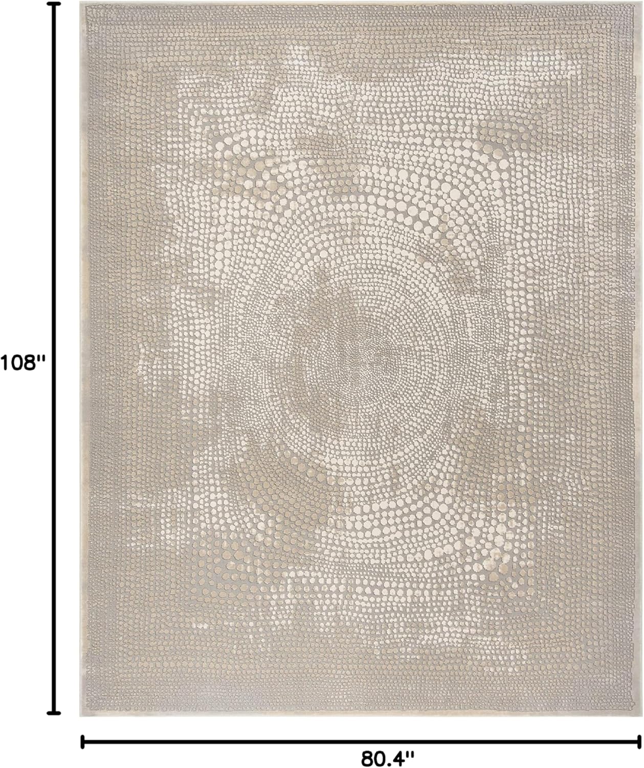 SAFAVIEH Meadow Collection 6'7" x 9' IvoryGrey MDW333A Modern Abstract Area Rug