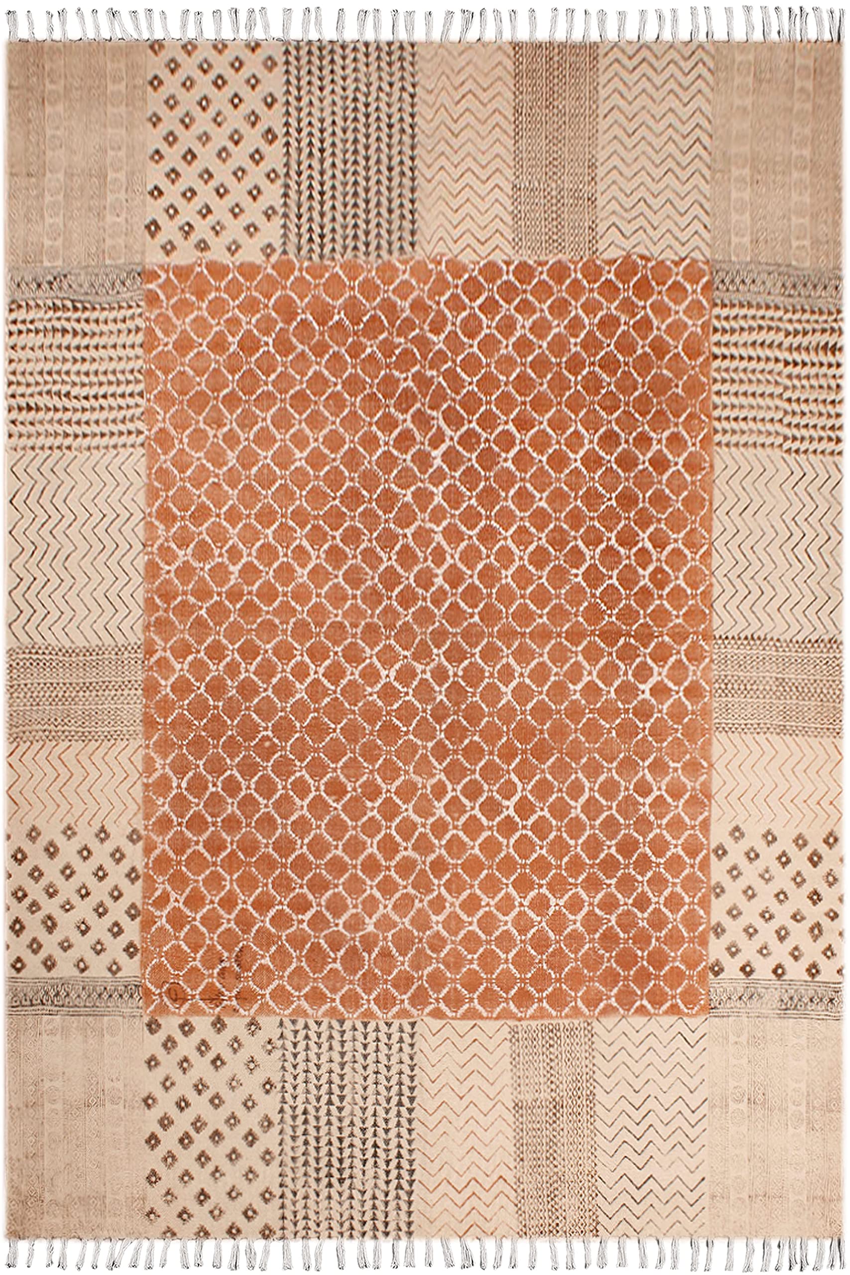 Tapis de cuisine facile à laver grand format style bohème en coton doux