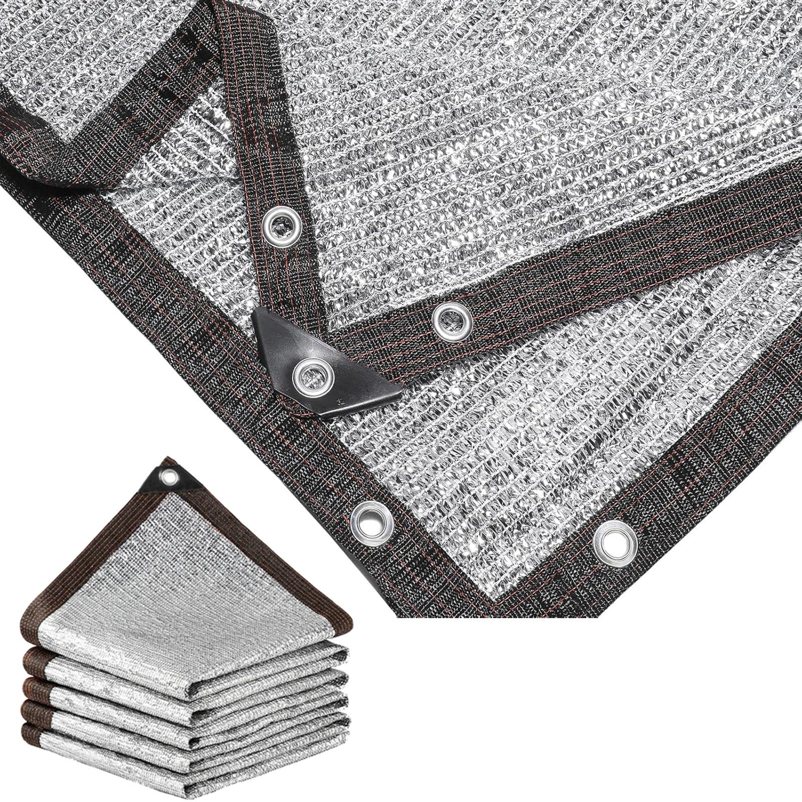 Parasole riflettente in alluminio per cani, protezione dal calore, dimensioni disponibili: 1 x 2 m, 2 x 2,5 m, 3 x 6 m, 4 x 7 m, 5 x 8 m (1 x 4 m)