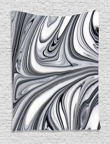 Miniatura 153 de Ambesonne Tapiz de fantasía, paisaje de fantasía con reloj, rayos de cielo de ensueño desde el techo, arte ficticio, colgante de pared ancho para