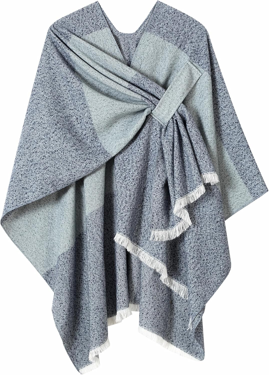 Women Shawl Wrap Poncho Cape Cardigan Open Front Coat Warm Scarf for Spring Fall Winter Cold Weather Days