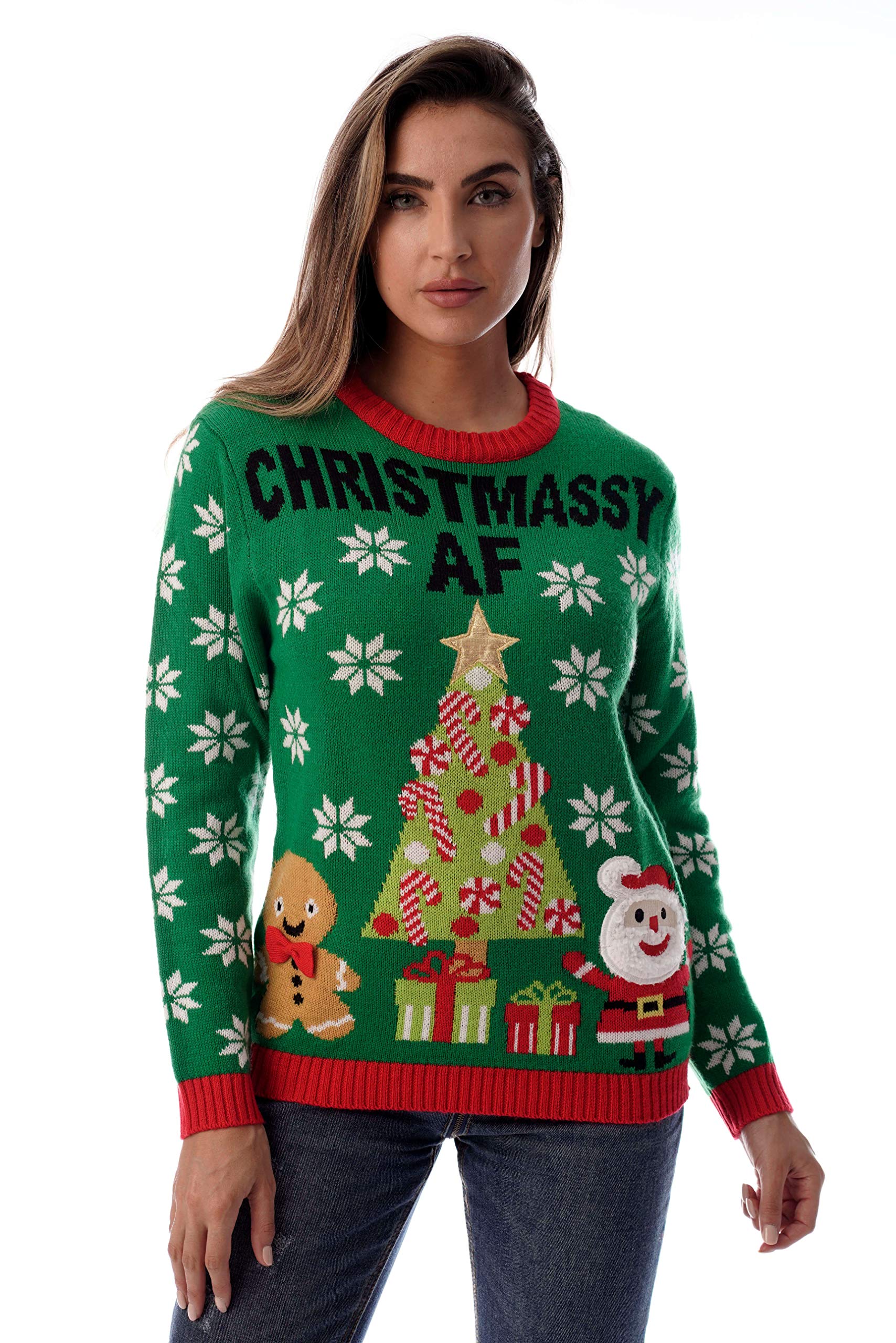 #followme Womens Ugly Christmas Sweater - Sweaters for Women