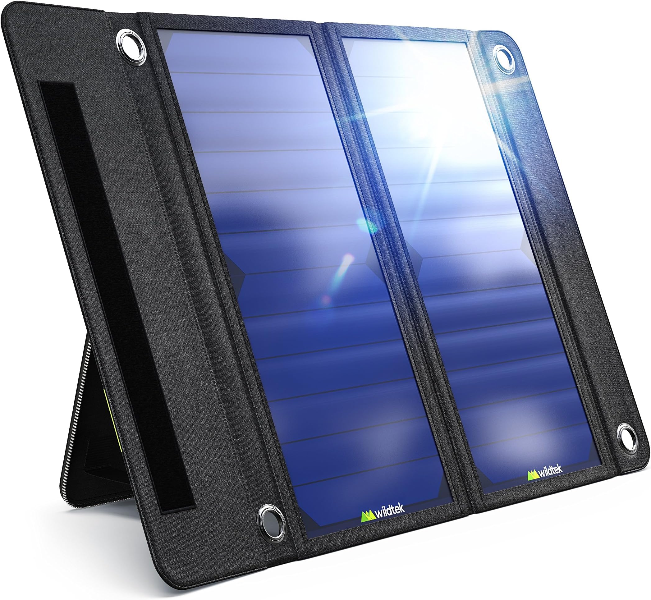 Source 15W Waterproof Portable Solar Charger Panel with Dual USB Ports