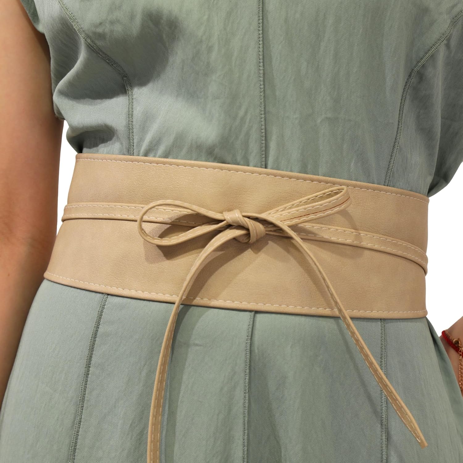 FASHIONGEN - Woman leatherette waisband Obi Belt, MICA - Image 3