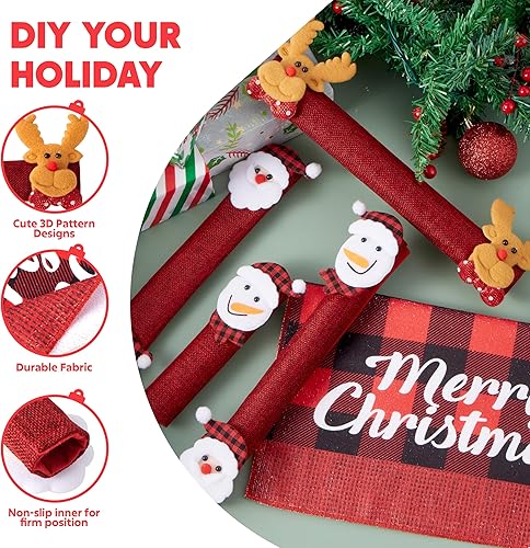 Miniatura 4 de JOYIN 5 fundas navideñas para manijas de nevera para cocina, refrigerador, microondas, horno, lavavajillas, decoración de interiores, suministros de
