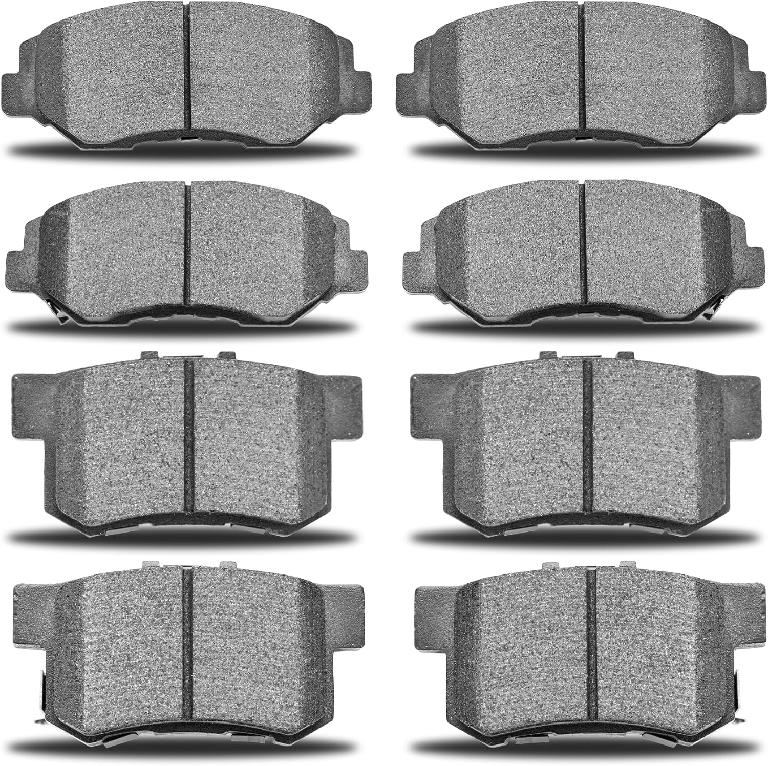 D914 D1086 Front Rear Semi-metallic Brake Pads Set Compatible with Honda CR-V 2005-2006 2012-2016