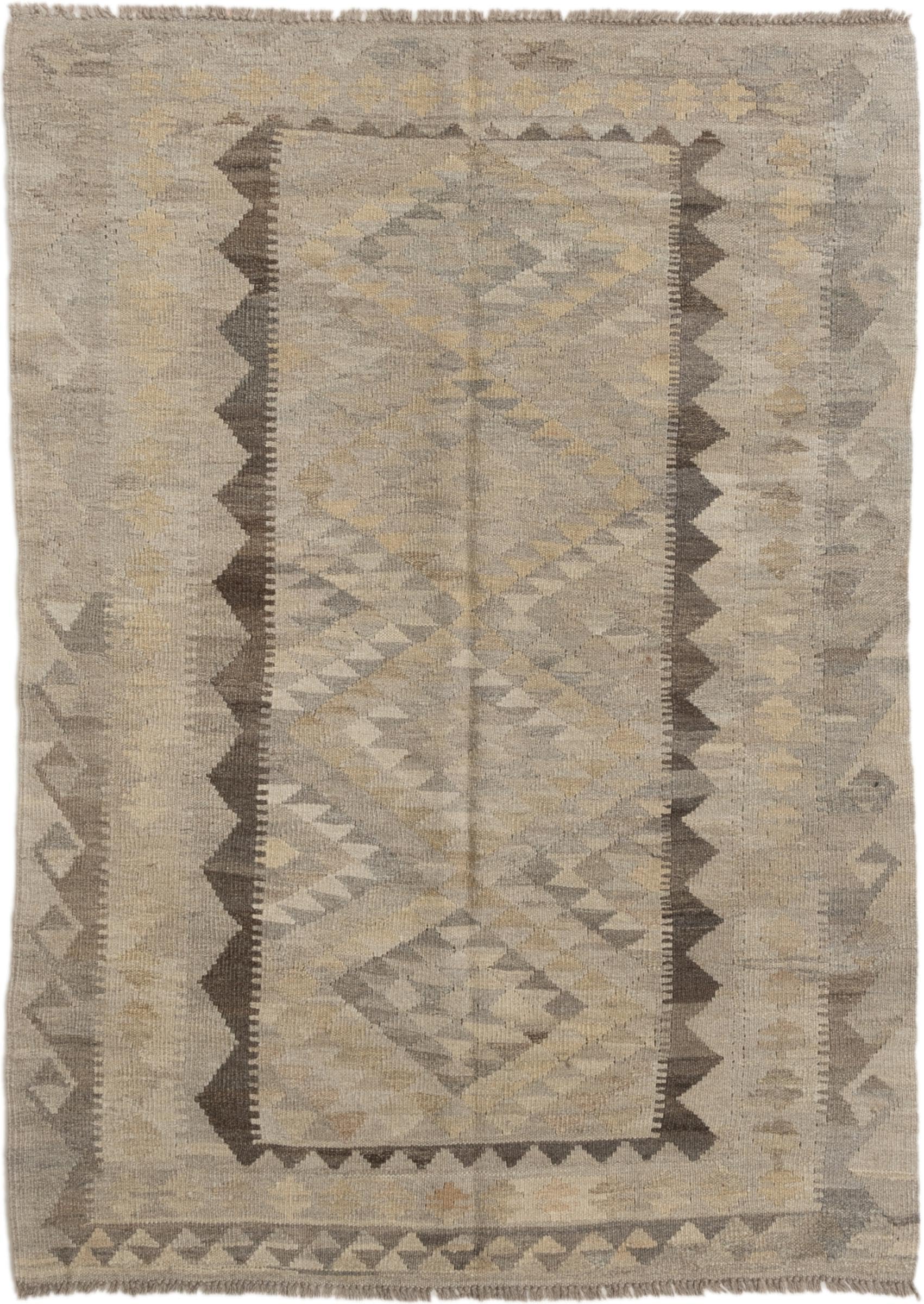 Tapis d'Orient Kilim Afghan en laine 124x175 résistant pour sublimer un sol terne