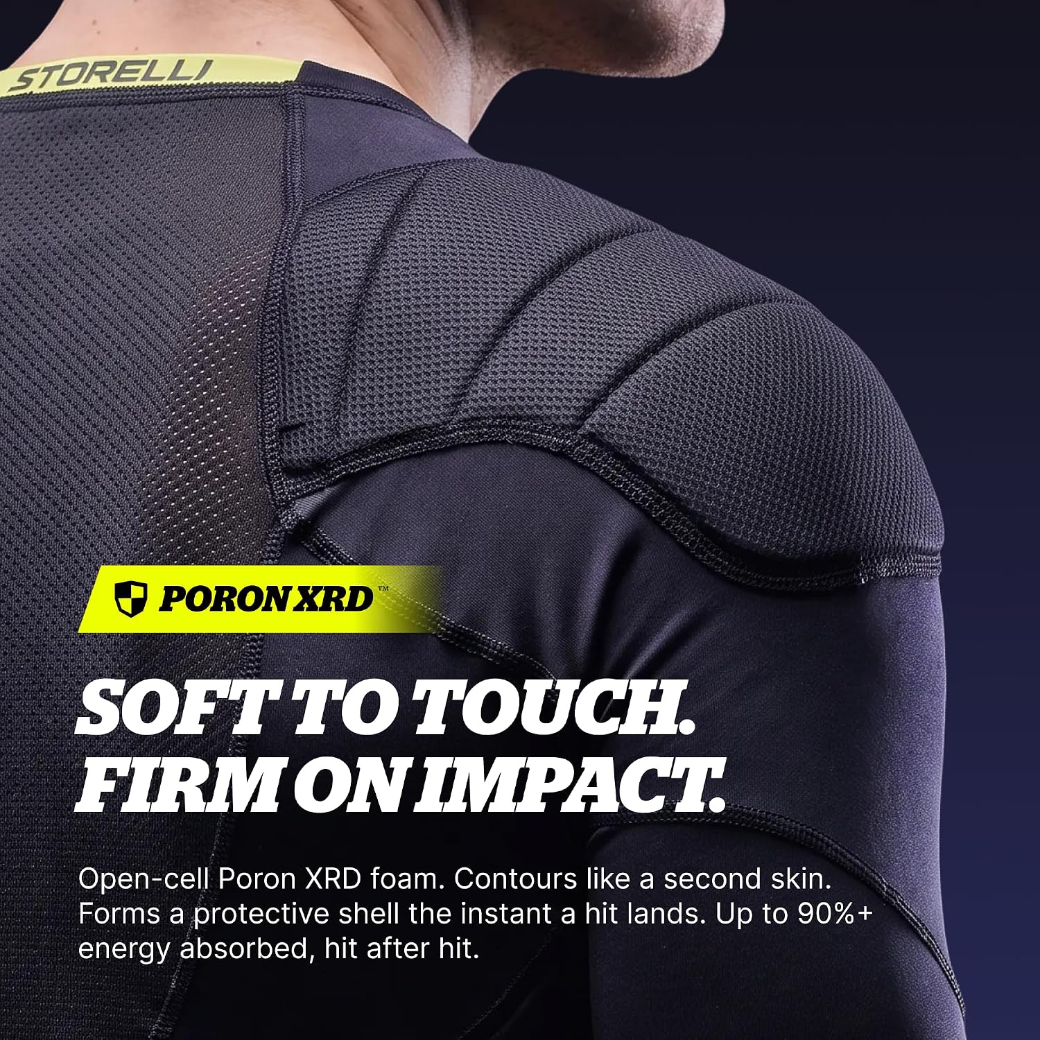 Storelli BodyShield Goalkeeper 3/4 Undershirt for Soccer Goalkeepers, Chest & Elbow Padding (CoolCore Fabric)