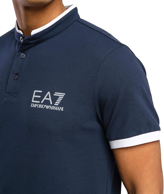 EA7 Emporio Armani 7 - Polo Uomo Blu piquè Logo - Taglia S : Amazon.it:  Abbigliamento