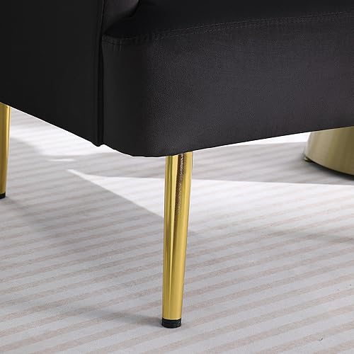 Miniatura 35 de Juego de 2 sillas decorativas de tela, juego de 2 sillas con brazos con mesa auxiliar de madera, sillas de sala de estar con asiento suave para sala