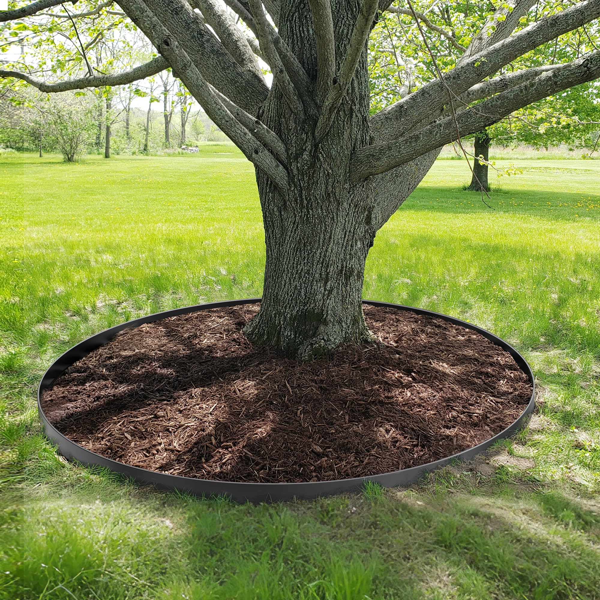 10cm de Alto 12m Borde de Jardín Sin Excavar con 60 Piquetas de Plástico de 20cm y 4 Conectores – Kit de Borde para Jardín con Tijeras para Paisajismo, Césped, Macizos de Flores y Patio