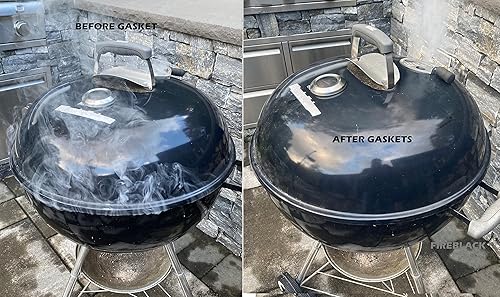 Miniatura 3 de FireBlack 125 Negro Nomex Auto Stick Reemplazo para Big Green Egg Junta alta temperatura con LavaLock LG XL