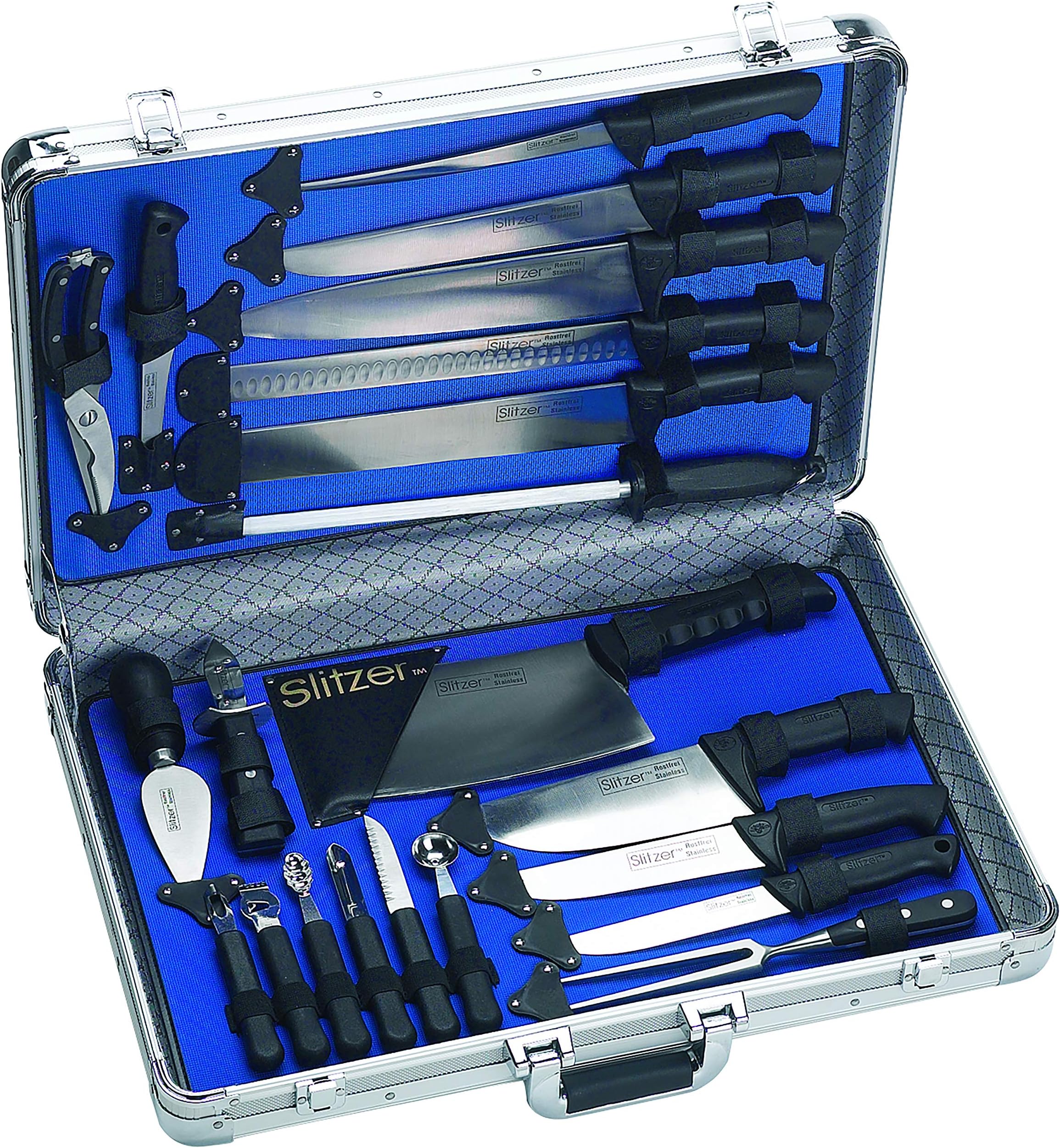 Slitzer Germany 22pc Professional Chef's Cutlery Set in Case