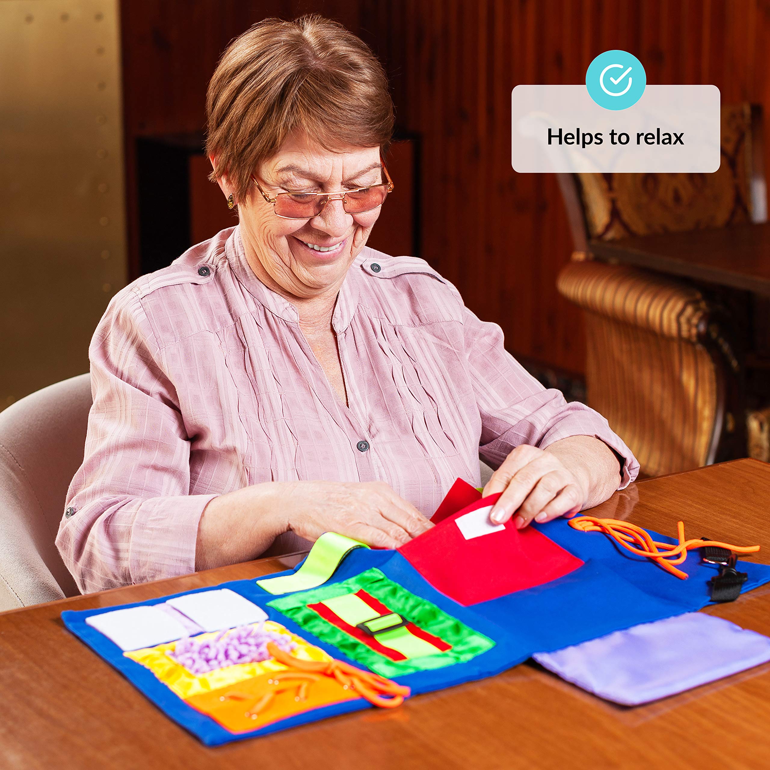 Buy Fidget Blanket Calming & Comforting Activities for Adults with