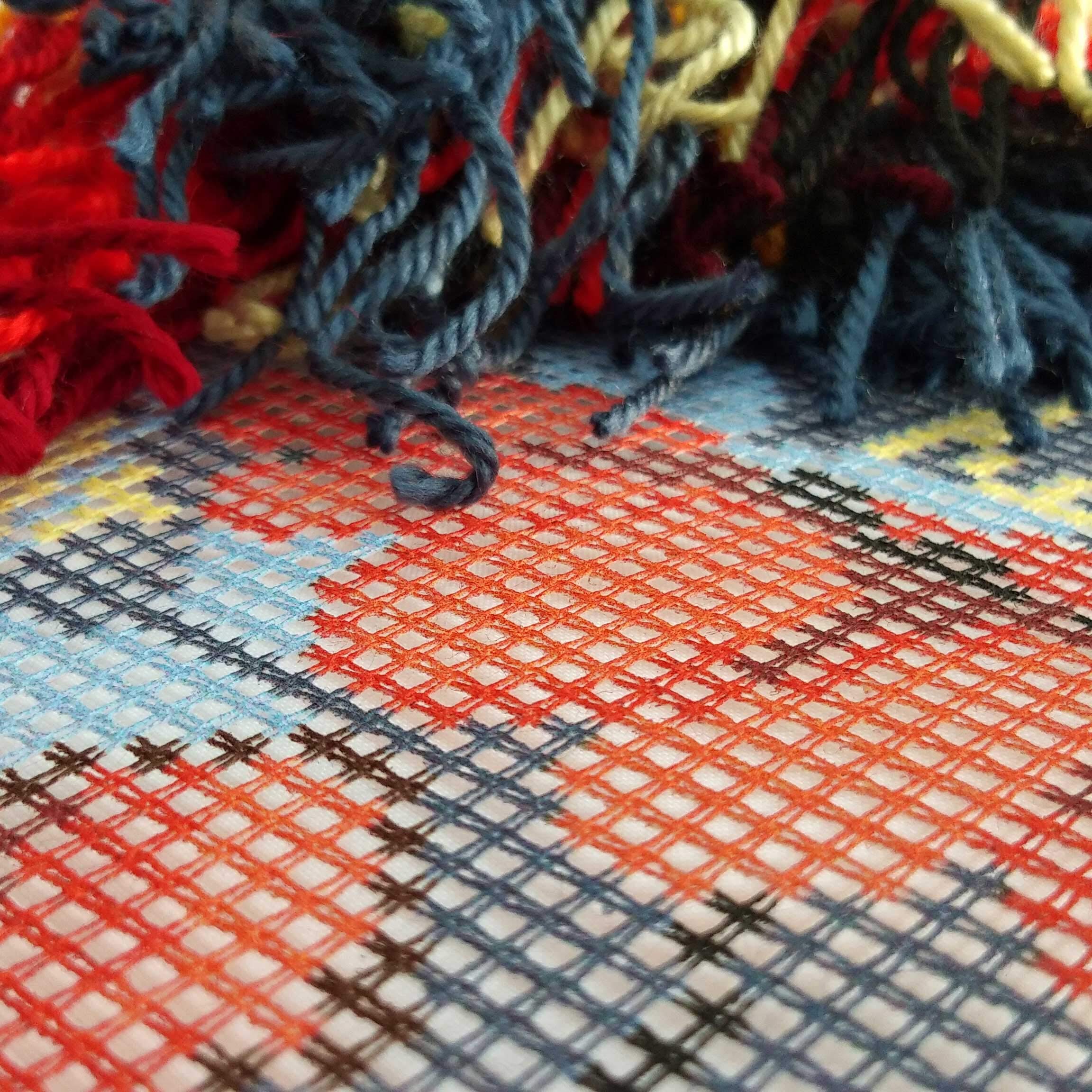 Brvsk Papaveri dans serata. Kit de tampons croix avec tampons tapisserie (40 x 40 cm)