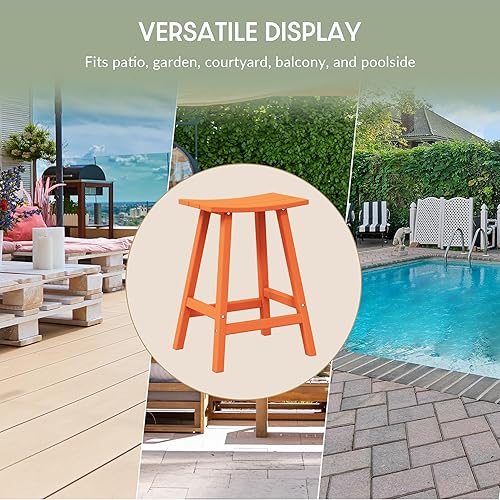 Vista 153 de WestinTrends Malibu - Juego de 2 taburetes para sillín para exteriores/patio, 24 alturas, color negro