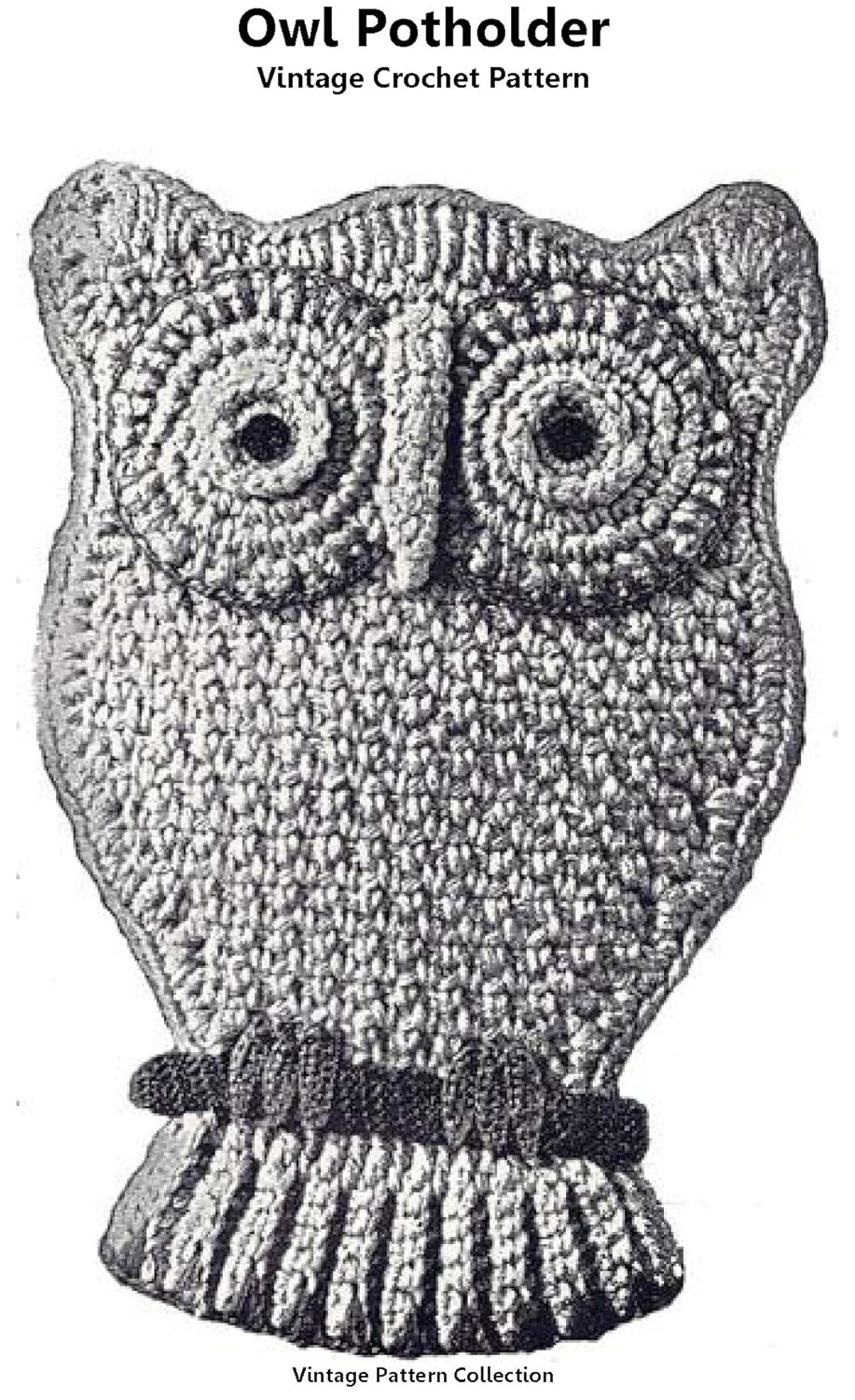 Owl Potholder Vintage Crochet Pattern Kindle edition by Vintage