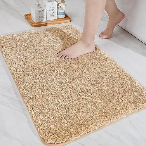 Vista 16 de COSY HOMEER Alfombras extra gruesas para el baño, tapetes de baño antideslizantes, tapete de felpa suave, peludo y 100% micro poliéster, tapete