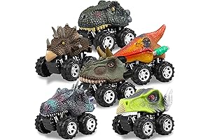 Dinosaur Pull Back Cars - Perfect Prehistoric Playdate for 1-3-Year-Olds