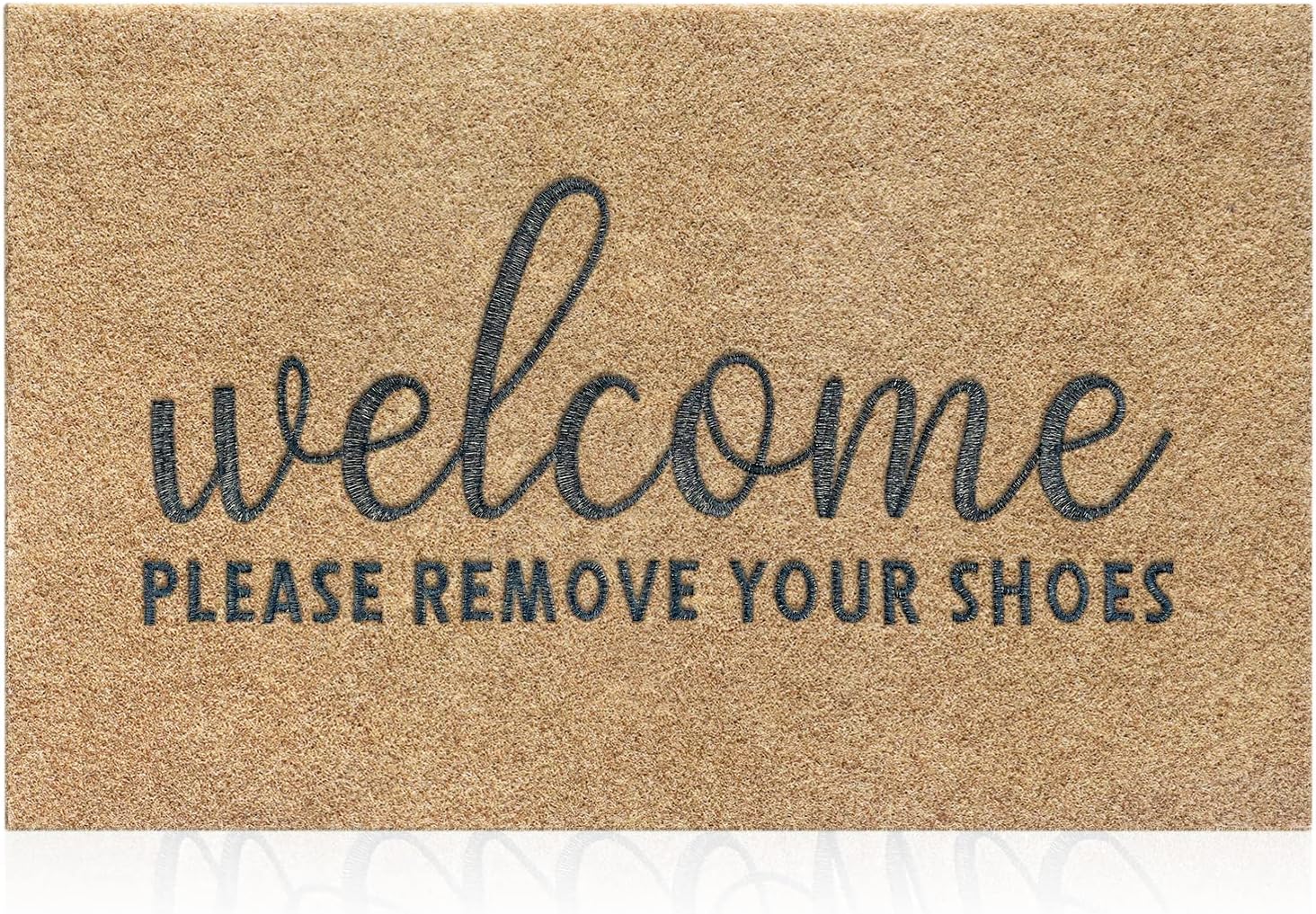 AAZZKANG Welcome Mat Non Slip Please Remove Your Shoes Doormat Large 36"x24" Easy to Clean Front Door Mats for Entrance,High Traffic Areas