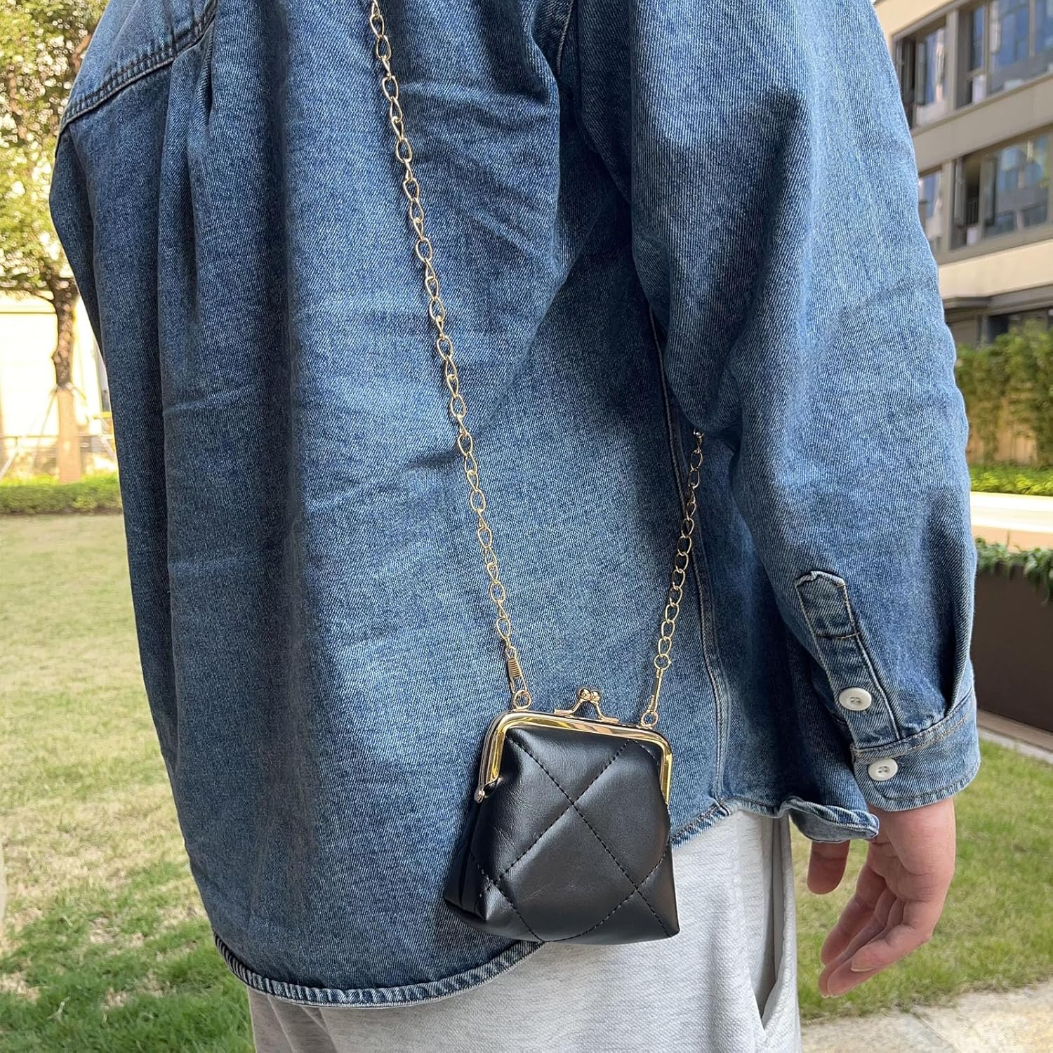 1Pcs Women Kiss Lock Purses and Handbags Vintage Purses Wallet Crossbody Bag Handbag - Image 7