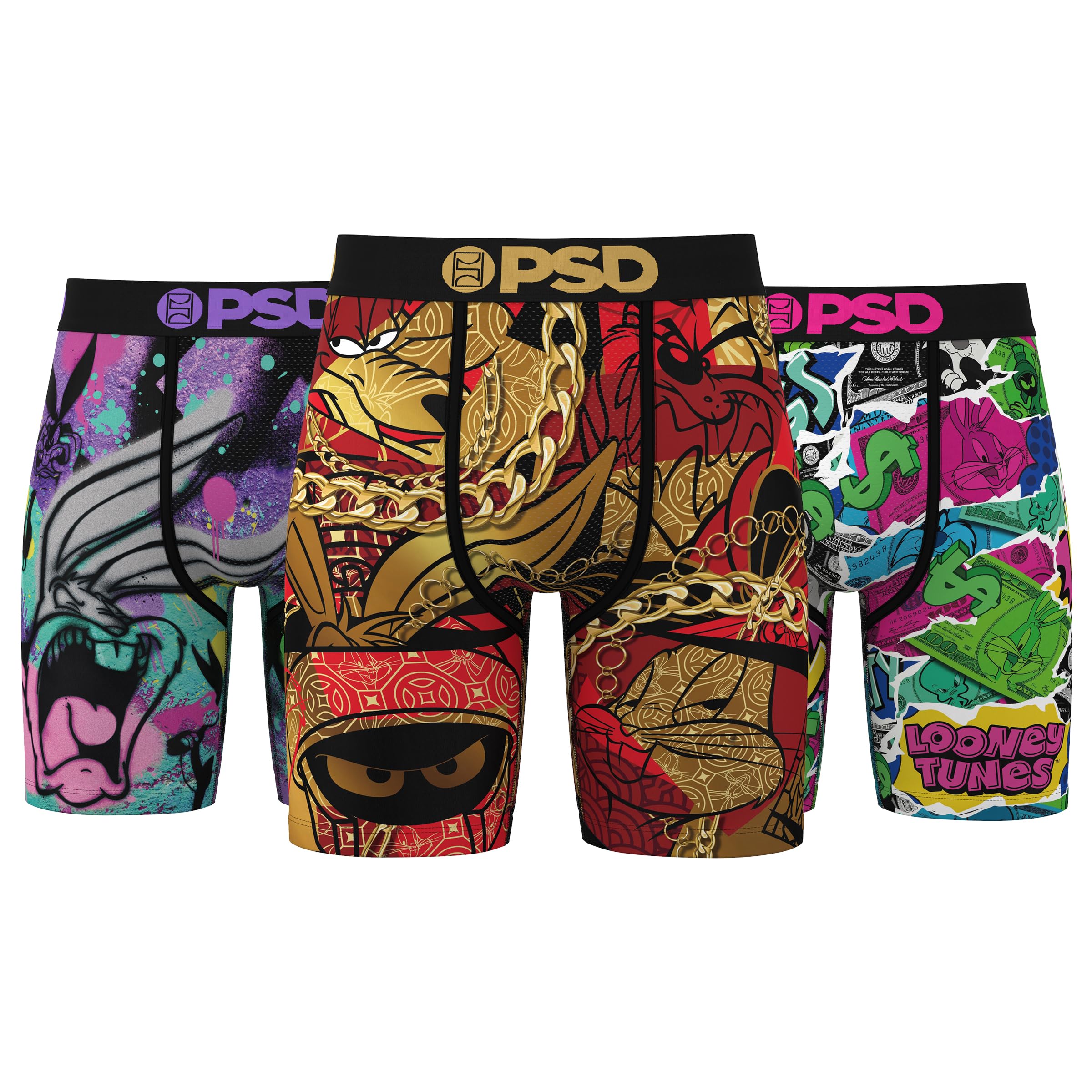 PSDMen's LT LIFESTYLE 3 Pack Multicolor Boxer Briefs