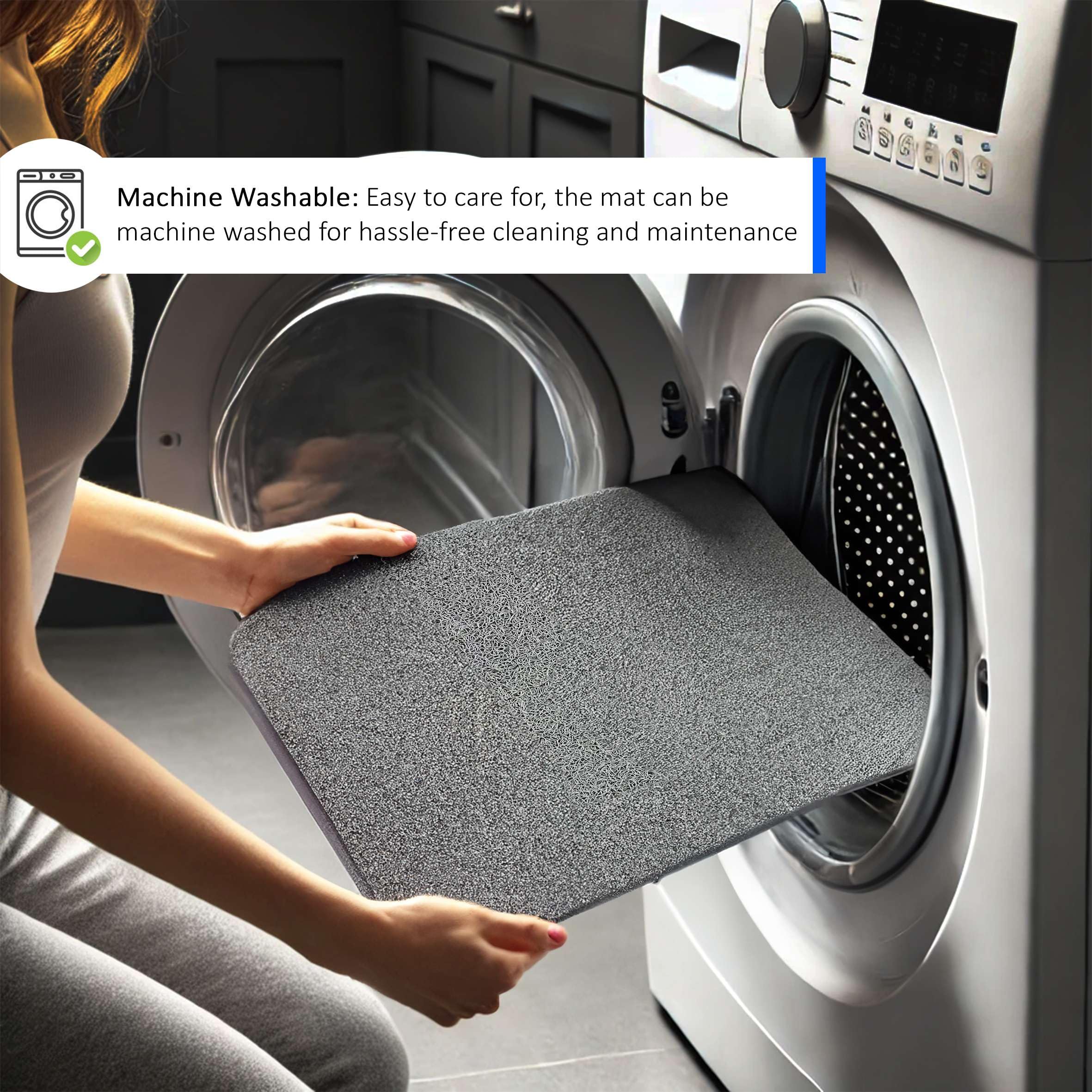 Nicoman Loofah Shower Mat, Non Slip PVC Spaghetti Mat for Wet Area Inside Shower Super Comfy Soft Matt, Quick Dry - Image 4