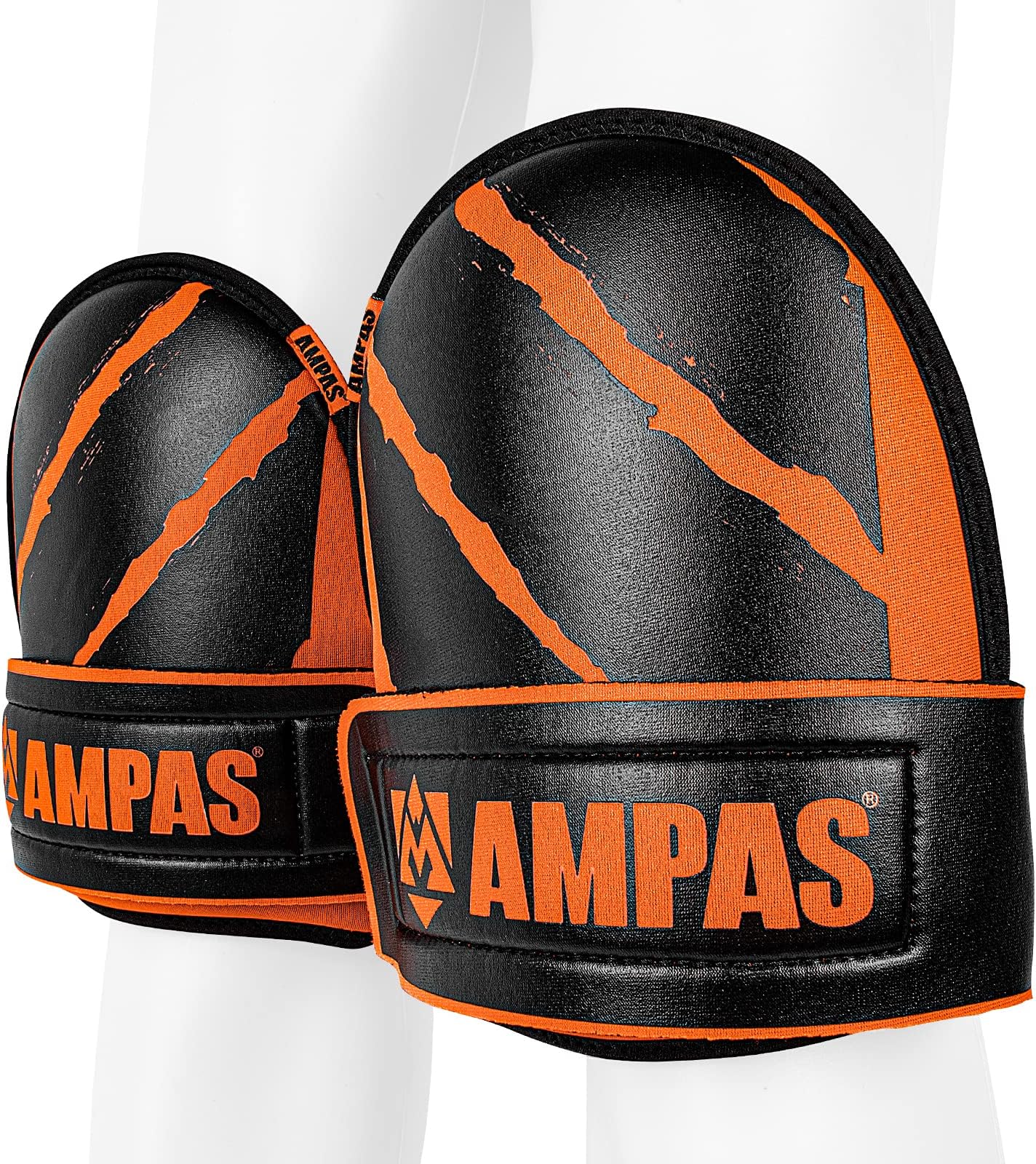 Flooring and Roofing Work Knee Pads, Neoprene Kneepads & Non-Marking Leather Cover, Comfortable Kneeling Cushion for Gardening, House Cleaning, Construction Work