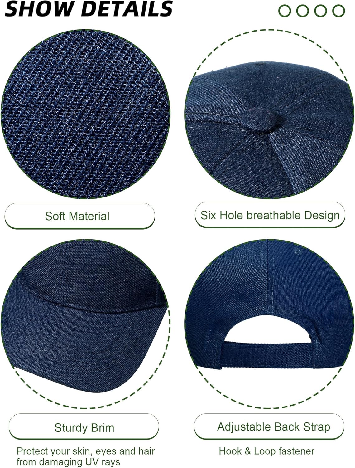 Foaincore 36 Pack Blank Baseball Cap Bulk Adjustable Back Strap Sublimation Hats Plain Unisex Trucker Hat for Men Women - Image 2