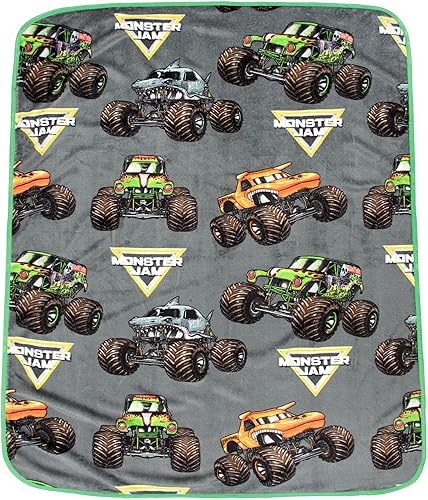 Miniatura 3 de Monster Jam Grave Digger Nogginz - Juego de manta y almohada de viaje ligera de 40 x 50 pulgadas - Juego de ropa de cama de 2 piezas para niños