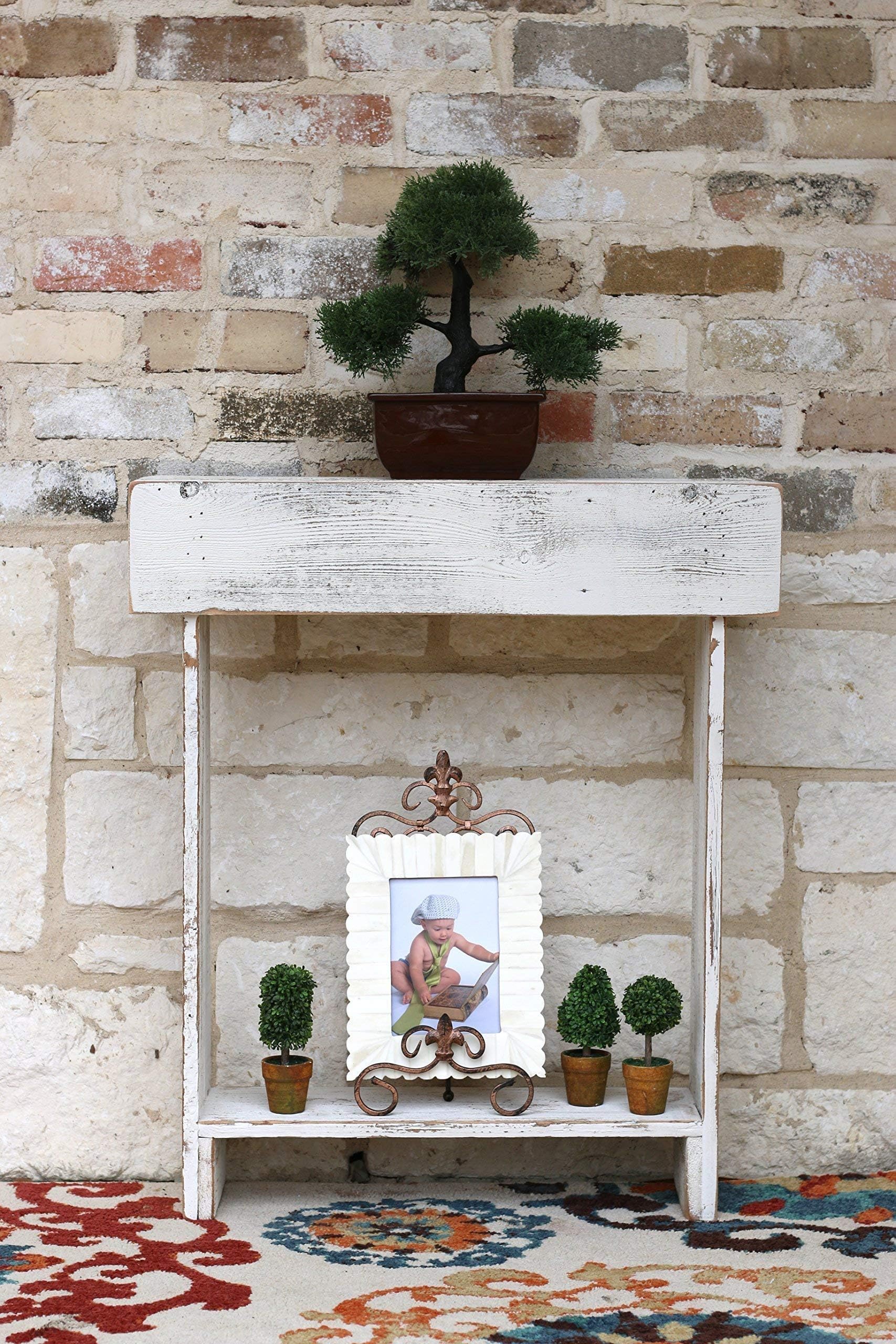 White Skinny Wall Table