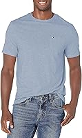 Tommy Hilfiger Men's Big & Tall Short Sleeve Crewneck T-Shirt - 100% Cotton, Soft Breathable Tee with Embroidered Flag Logo