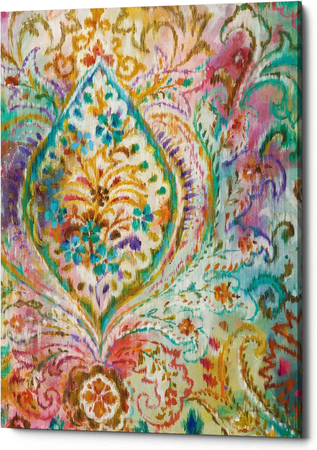 Epic Graffiti 'Boho Paisley II' by Danhui Nai, Canvas Wall Art, 12"x16"