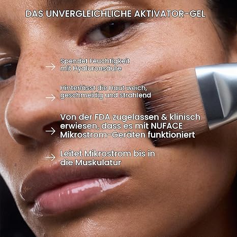 NuFACE Aqua Gel Activator - Conductive Gel & Activator - with IonPlex & Hyaluronic Acid - Optimises Microcurrent Treatments with the NuFACE Microcurrent Device (50 ml)