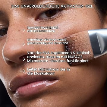 NuFACE Aqua Gel Activator - Conductive Gel & Activator - with IonPlex & Hyaluronic Acid - Optimises Microcurrent Treatments with the NuFACE Microcurrent Device (50 ml)