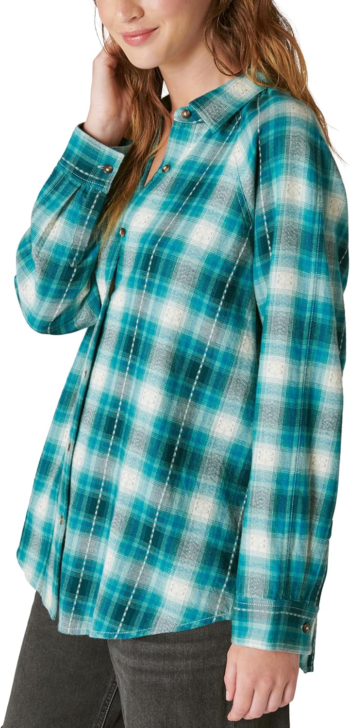 Lucky Brand womens Lucky Brand Women's Oversized Plaid Tunic - Image 4