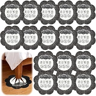 16 Pack Bed Bug Traps Bed Bug Monitor Interceptor for Furniture Legs, Bedbug Early Detection Glue Traps, Blocks Bedbug Access to Beds/Couch/futon, Indoor Bugs Control for Home Travel