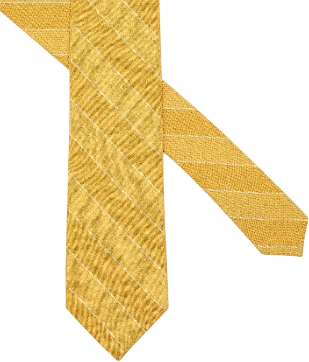 BELLUNO 2.5 inch Skinny Ties for Men, Solid Cotton Linen Neckties - Image 3