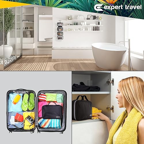 Miniatura 6 de The Biggest Fn - Neceser de aseo en Tienda 42 x 14 pulgadas para hombres y mujeres a prueba de fugas bolsillos transparentes compartimento